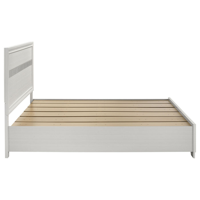Eastern King Storage Platform Bed With 2 Drawer - White