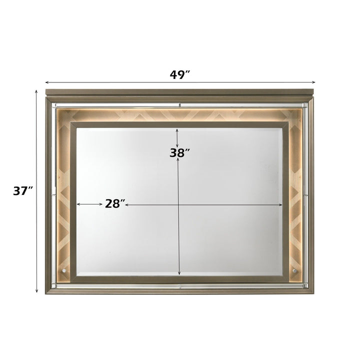 Skylar - Mirror With LED - Champagne