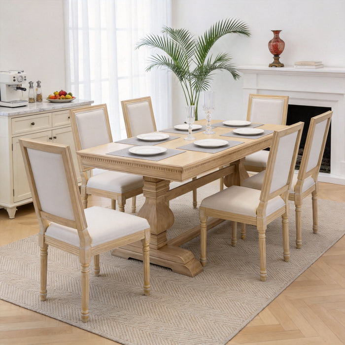 Dining Chairs With Upholstered Square Back (Set of 2)