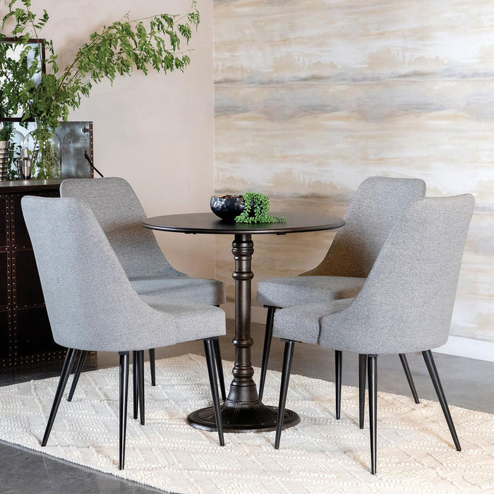 Round Dining Table & Pedestal Base - Brown