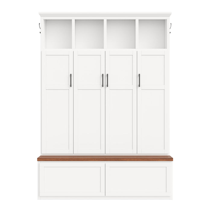 Hall Tree With 4 Hidden Cabinets