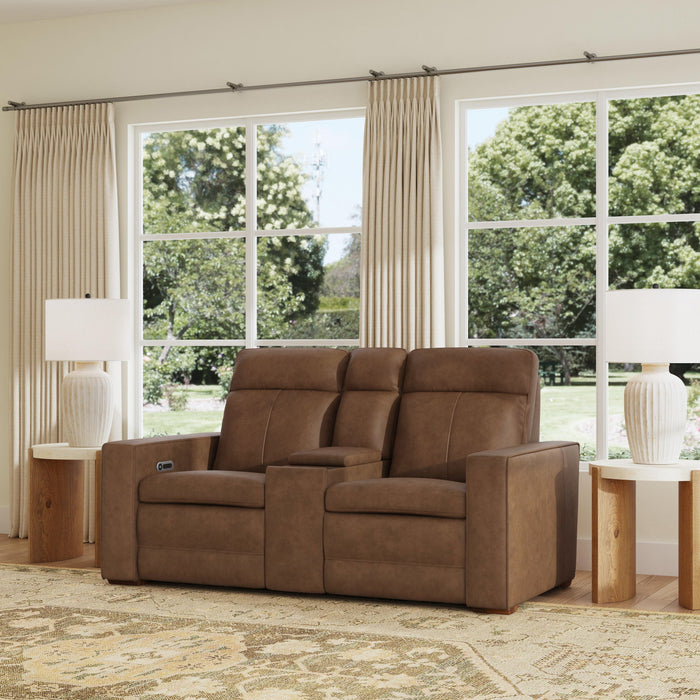 Dutch - Power Reclining Loveseat With Console, Power Headrest & Lumbar