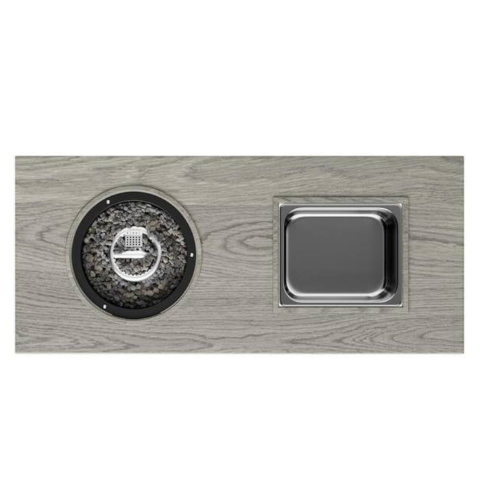 3 In 1 Outdoor Propane Fire Pit Table 50, 000 BTU With Ice Bucket - Gray