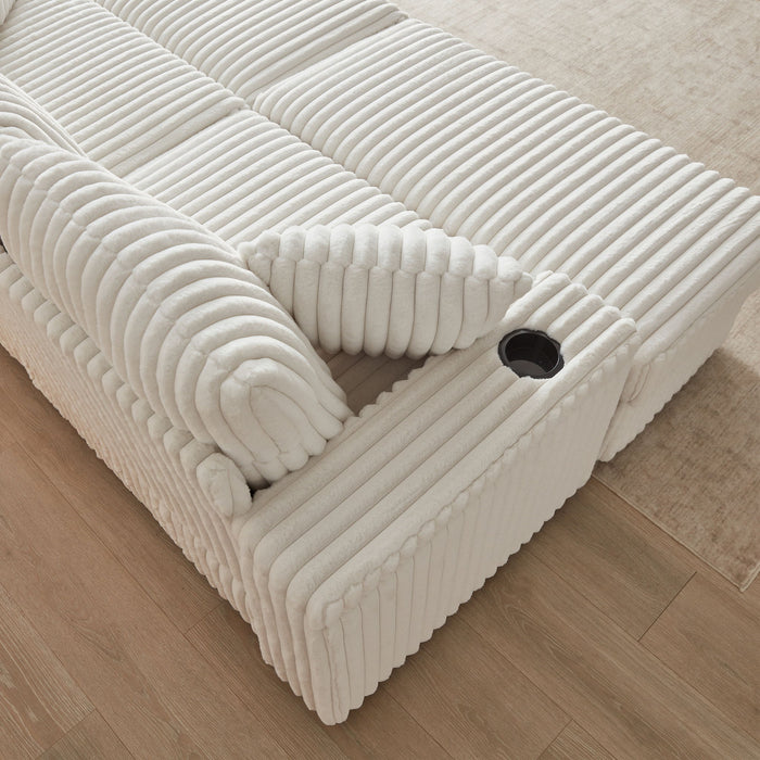 3 Seater Sofa With 2 Ottomans For Living Room