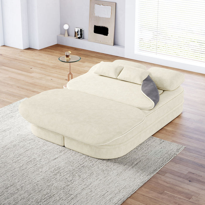 2 In 1 Foldable Sofa Bed With Multi Functional Blanket, Floor Lounge Sofa