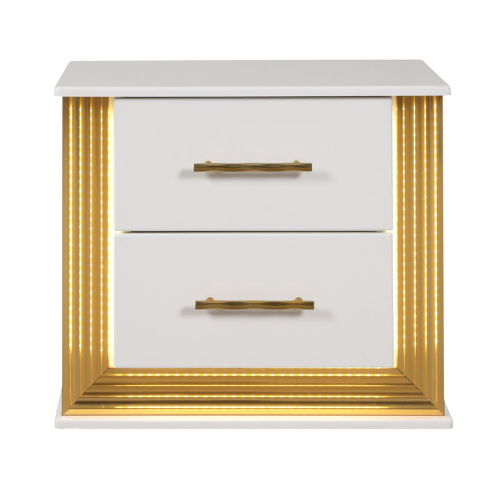 Obsession - 2 Drawer Nightstand - White