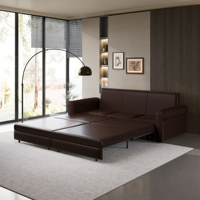 Chesterfield Sofa & Pull Out Bed
