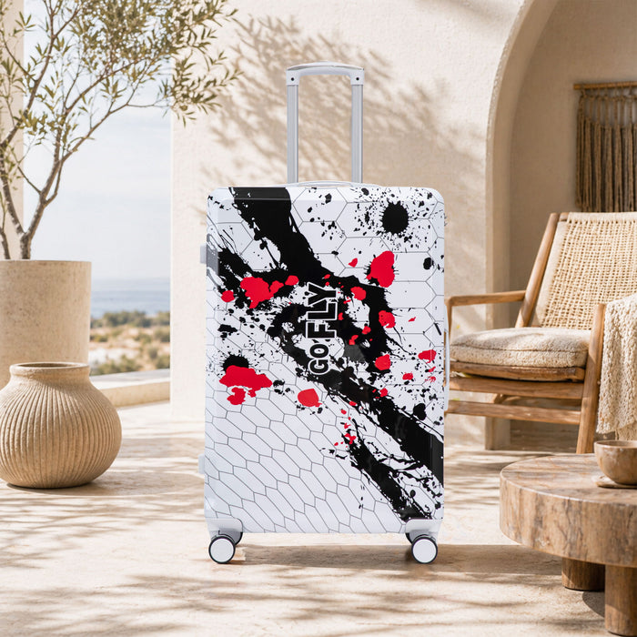 Luggage With Printed Pattern, Combination Lock