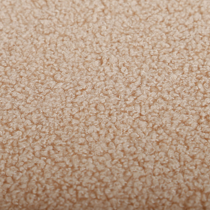 2 In 1 Convertible Full Size Folding Loveseat Couch With Soft Teddy Fabric