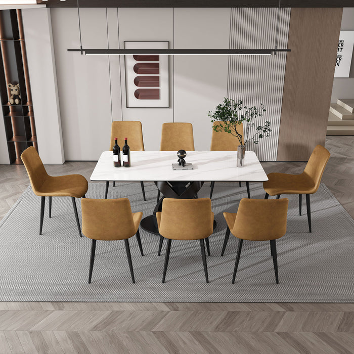 Rectangular Dining Table - Black / White