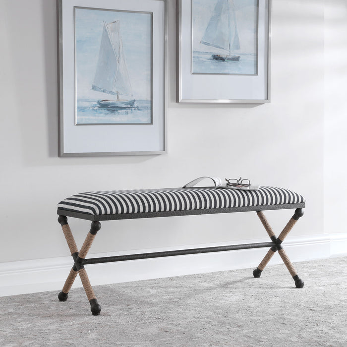 Braddock - Striped Bench - Black