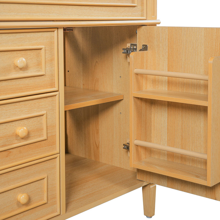 Bathroom Vanity With Flip Out Drawer, 2 Soft-Close Drawers