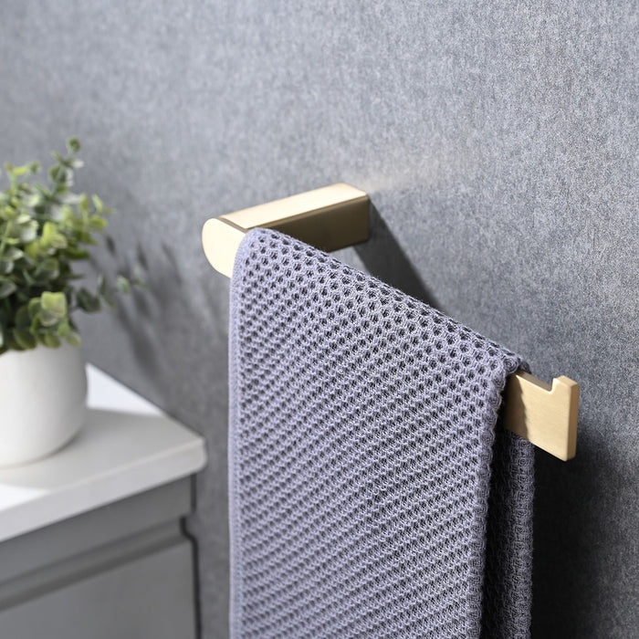 4 Pieces Bathroom Hardware Set Single Towel Bar, Towel Holder, Toilet Paper Holder