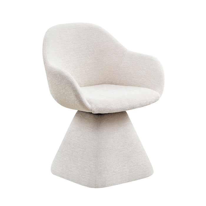 180° Rotating Accent Chair For Living Room - Beige