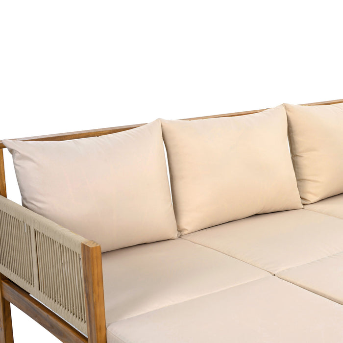 Outdoor 3 Seat Patio Sunbed