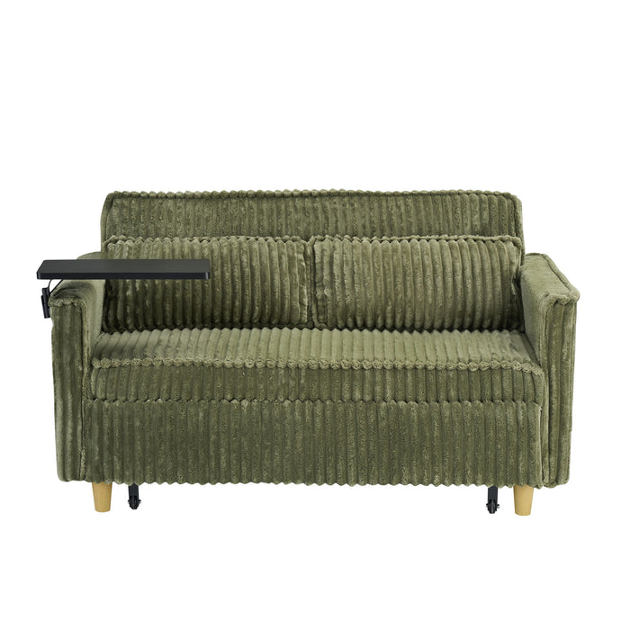 Pull Out Sofa With Movable Tabletop And USB Ports