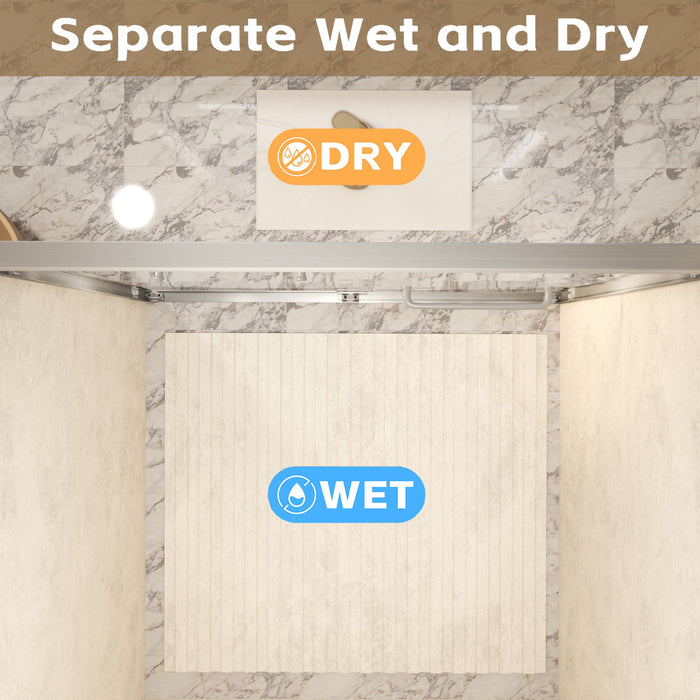 Double Sliding Shower Door With Explosion Proof Film