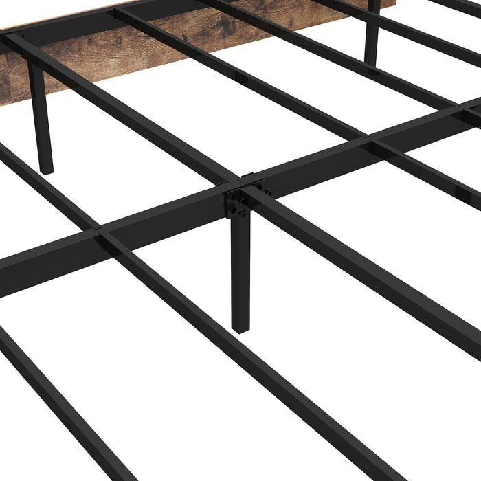 Platform Floating Bed Frame With RGB LED Lights