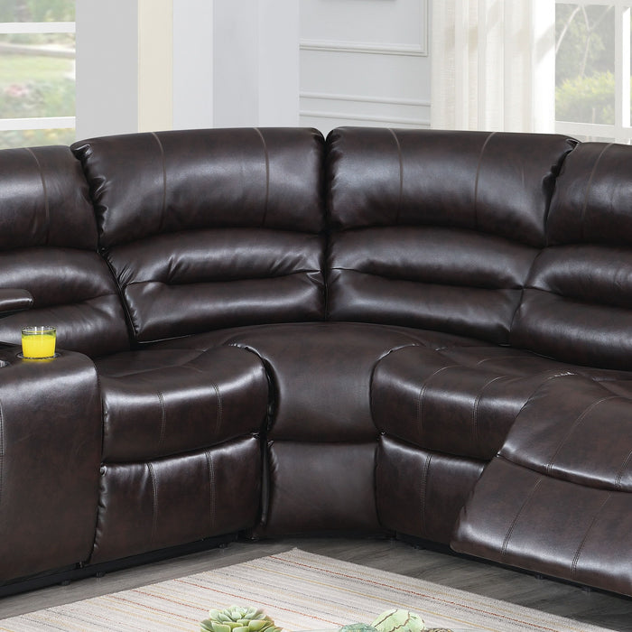 Reclining Sectional Sofa With Console