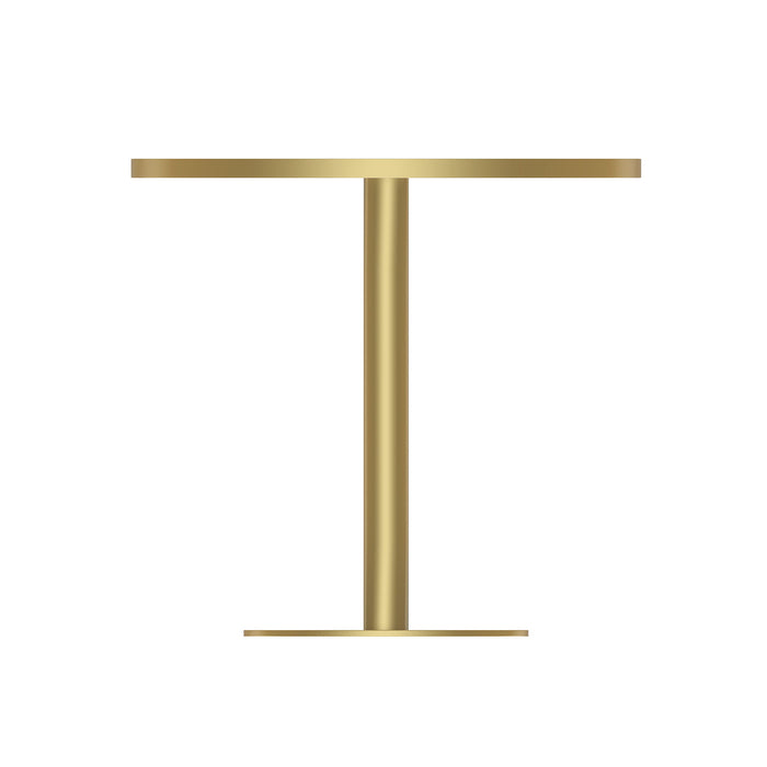 Round Bistro Table - Gold / White