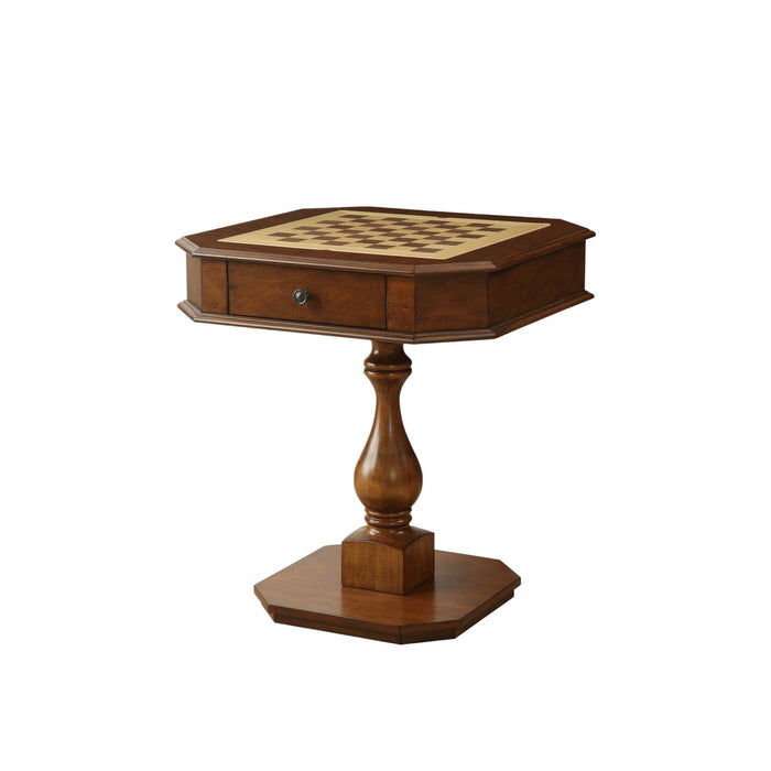 Bishop - Reversible Chess Checker Game Table With Game Tray (Chess Fingures Not Included)
