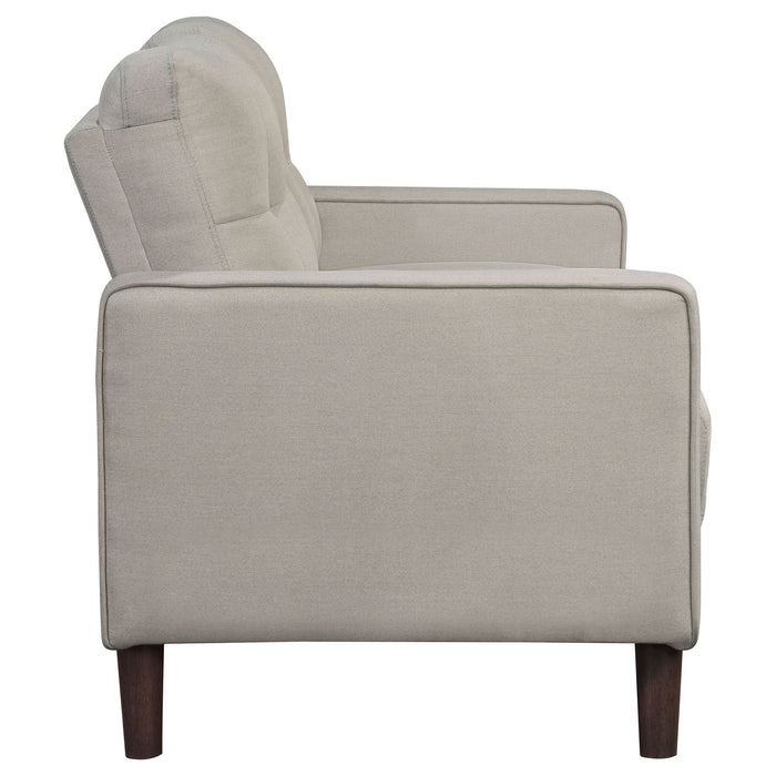 Harvey - Tufted Loveseat With Track Arm Design