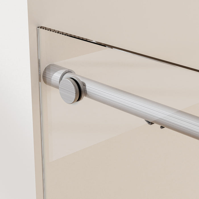 Frameless, Single Sliding Soft Close Shower Doors, 5/16" Sgcc Tempered Glass