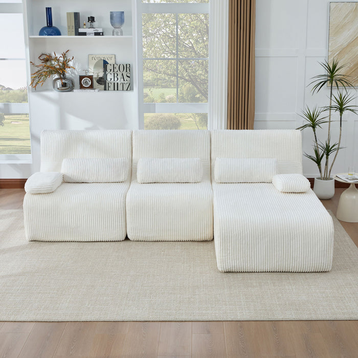 Oversized Sectional Sofa, Living Room Seating With Modular Design