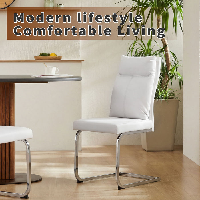 Modern Dining Chair SetWith Soft Cushion Backrest (2 Pieces)