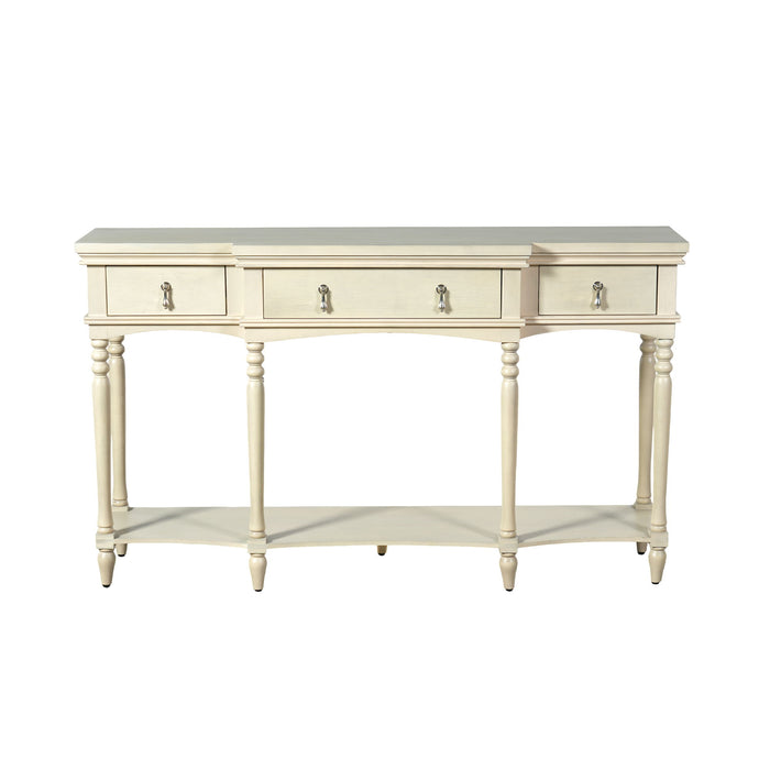 Retro Console Table With 3 Soft Close Drawers