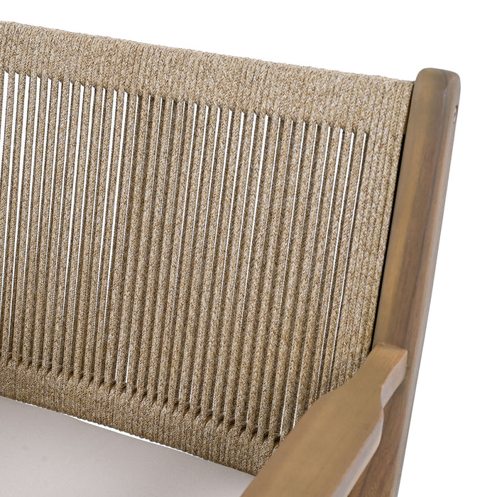 Outdoor Acacia Wood Patio Dining Armchair (Set of 2)