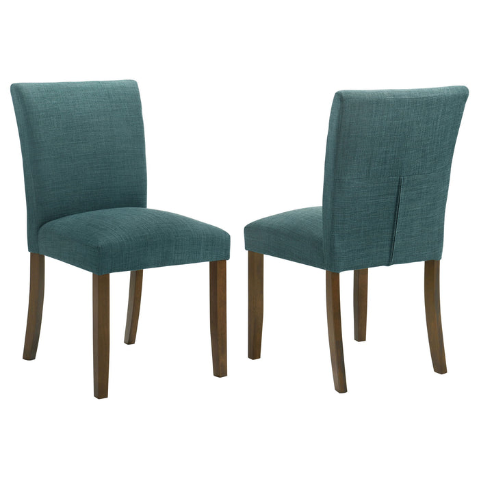 Luxe Upholstered Dining Side Chairs With Gently Curved Back (Set of 2)