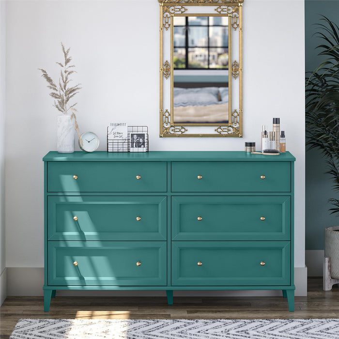 Monticello - 6 Drawer Dresser - Green