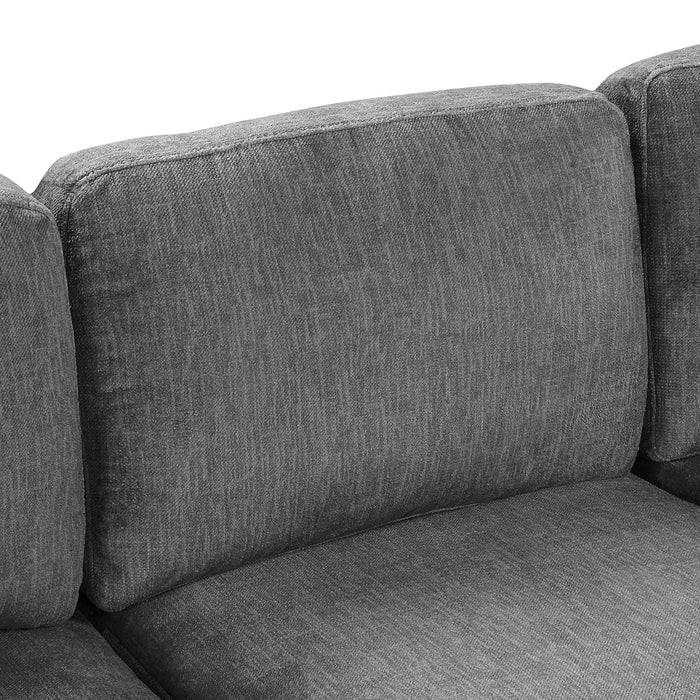 Contemporary U - Shaped Sectional Sofa With Movable Storage Ottoman