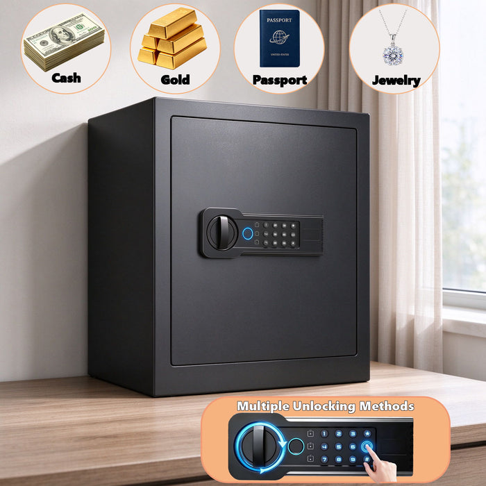 Home Safe, Fingerprint & Digital Keypad Lock, Security Cabinet