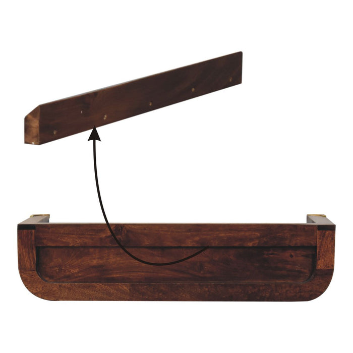 Indira - Floating Console Table - Walnut