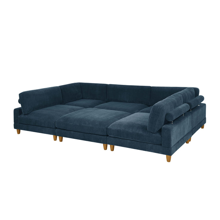 Modern Modular Sectional With Adjustable Back Support