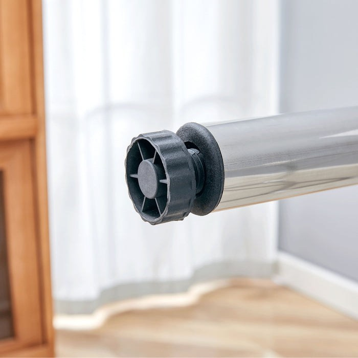 Simple Silver Stainless Steel Folding Table Frame Multifunctional Space Saving Design.Separate Folding Table Legs That Can Be Paired With Various Sizes And Styles Of Tabletops - Silver