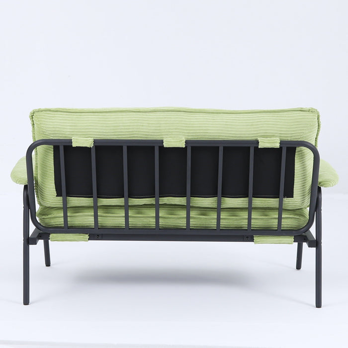 Modern Metal Frame Sofa With Sponge Filling For Compact Spaces And Versatile Use