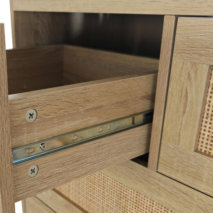 Cabinet With 4 Drawers For Bedroom - Natural