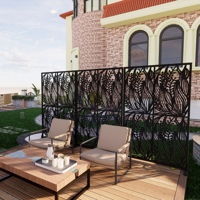 Free Standing Decorative Privacy Screen, Outdoor And Indoor Divider