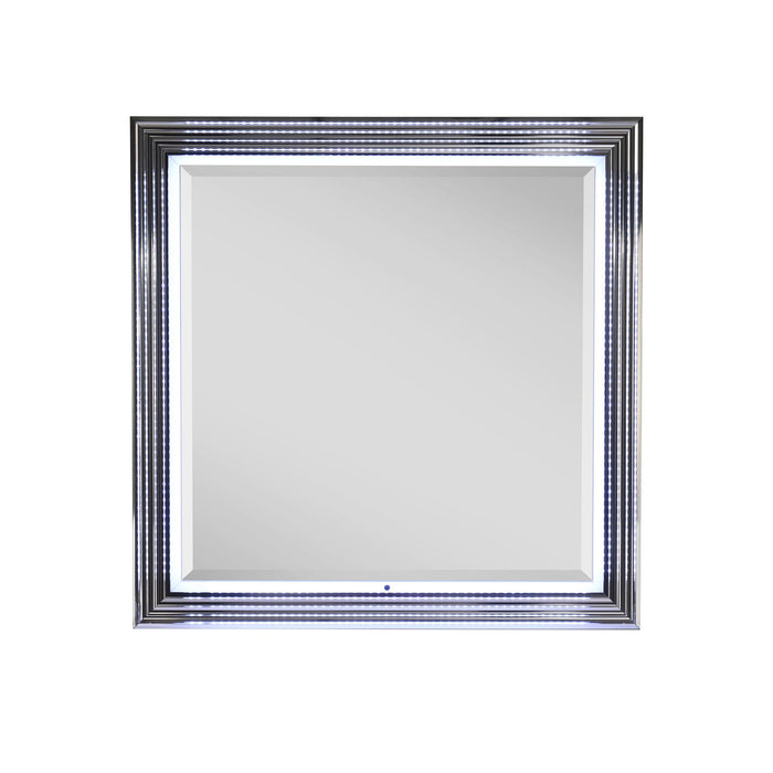 Moon - Smooth Mirror With LED - White