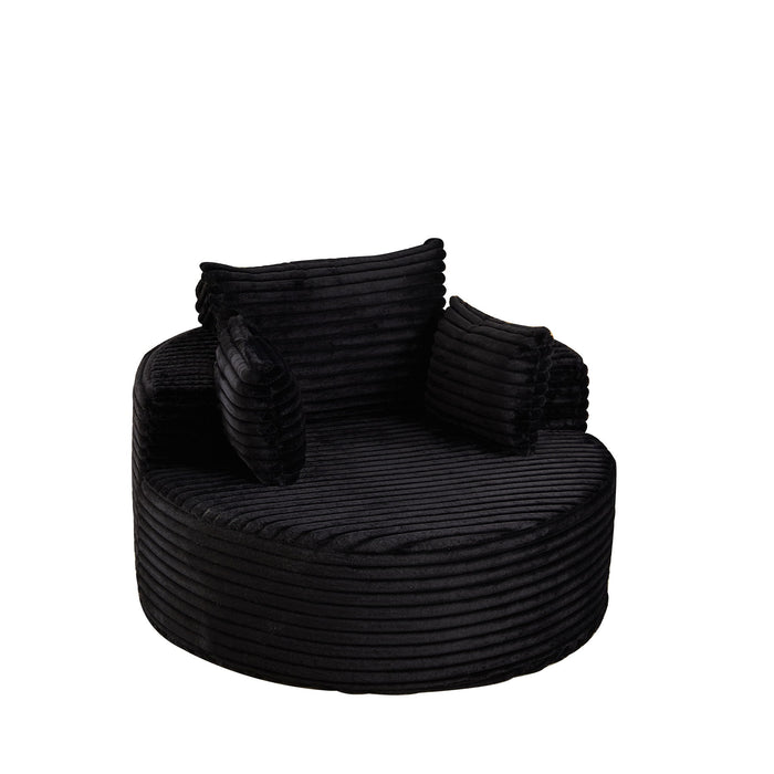 Modern Single Sofa With Backrest Pillow For Living Room