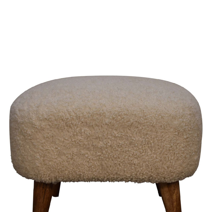 Square Footstool - Cream