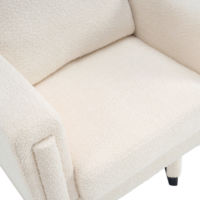 Upholstered Accent Armchair With Square Arm
