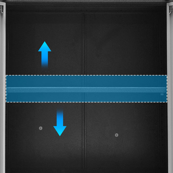 Heavy Duty Metal Garage Storage Cabinet With Wheels Sturdy Tool Organizer