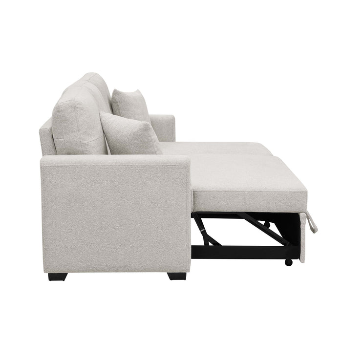 Upholstered Sectional With Pull Out Bed And Chaise Storage