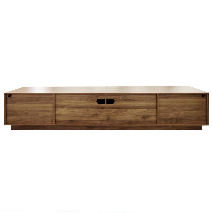 TV Stand With 2 Drawers And Open Shelving - Walnut