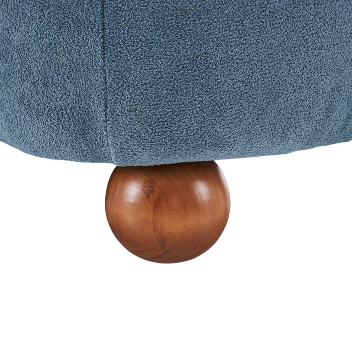 Modern Low Back Accent Upholstered Armless Living Room Chairs, Round Feet