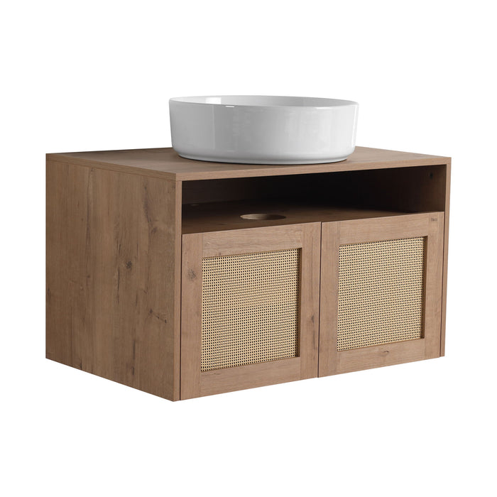 Bathroom Vanity & Art Sink, 2 Soft Close Doors, Float Mounting Design